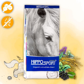 HIPPOSPORT Futter KRÄUTERMÜSLI für Pferde...