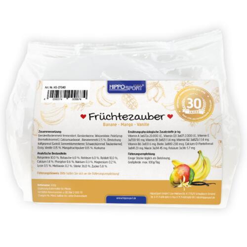 HIPPOSPORT Leckerli FRÜCHTEZAUBER JUBILÄUMS-EDITION für Pferde 500g