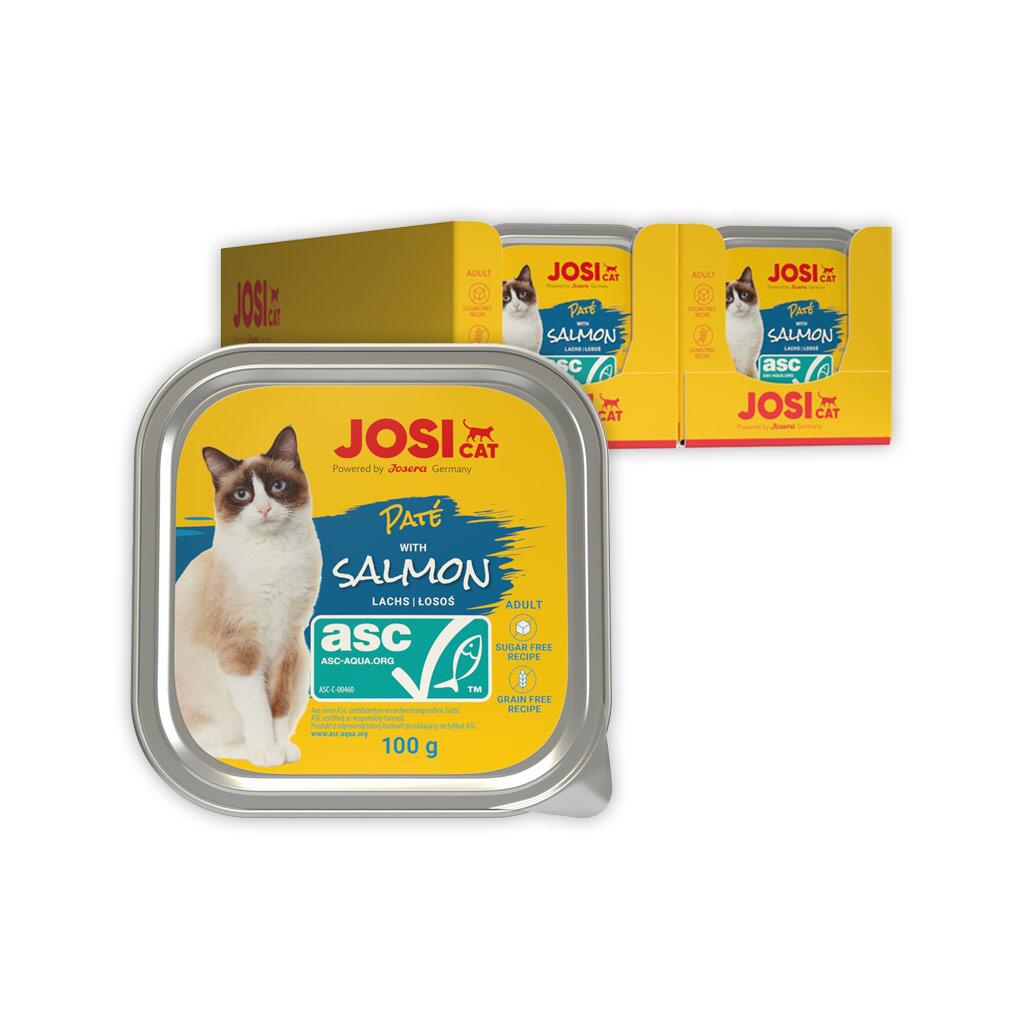 JOSICAT Nassfutter PATE WITH ASC SALMON für Katzen