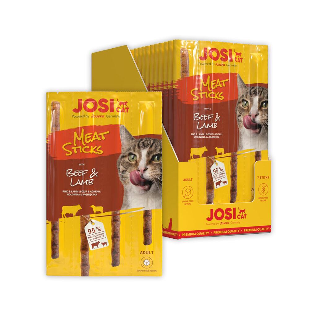 JOSICAT Leckerli MEAT STICKS BEEF & LAMB für Katzen