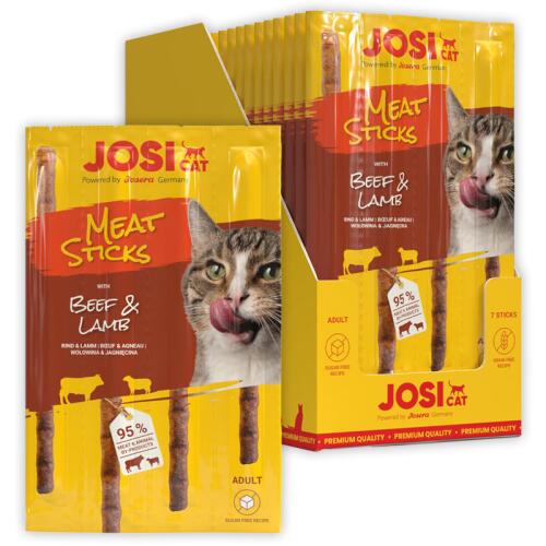 JOSICAT Leckerli MEAT STICKS BEEF & LAMB für Katzen