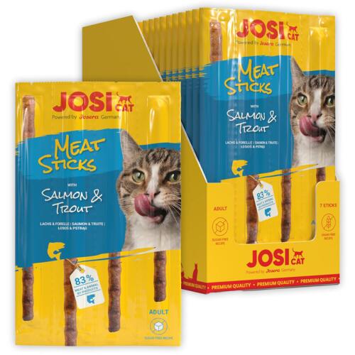 JOSICAT Leckerli MEAT STICKS SALMON & TROUT für Katzen