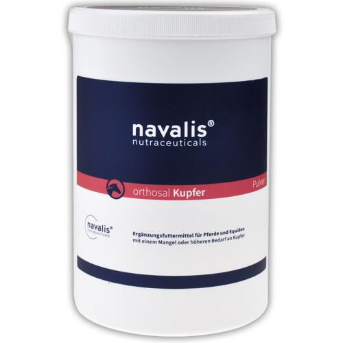 NAVALIS Ergänzungsfutter ORTHOSAL KUPFER HORSE PULVER für Pferde 1kg