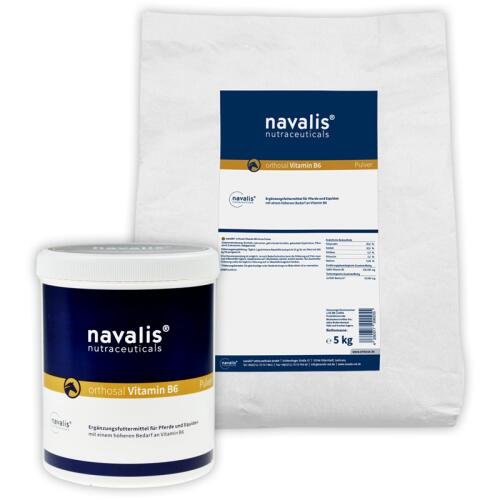 NAVALIS Ergänzungsfutter ORTHOSAL VITAMIN B6 HORSE PULVER für Pferde