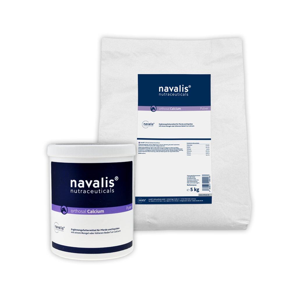 NAVALIS Ergänzungsfutter ORTHOSAL CALCIUM HORSE PULVER für Pferde