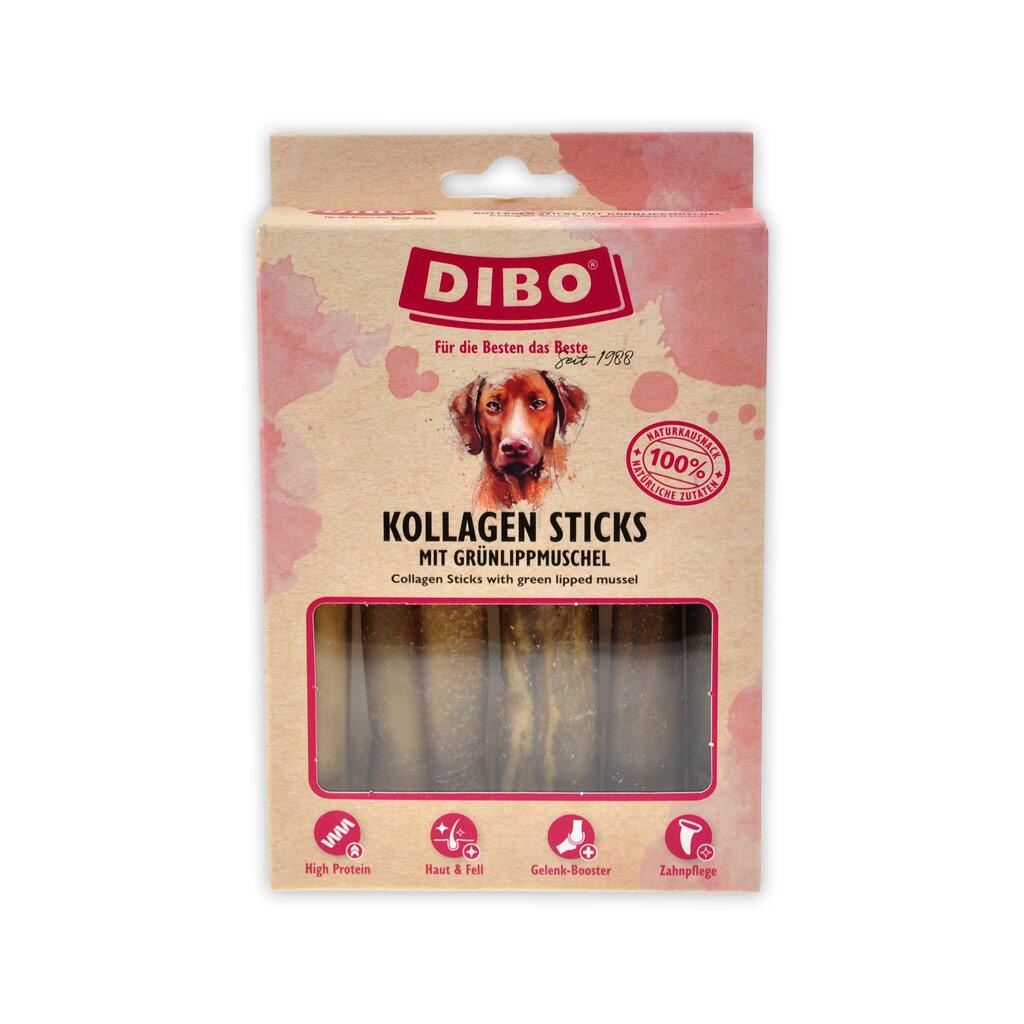 DIBO Leckerli KOLLAGENSTICKS MIT GRÜNLIPPMUSCHEL für Hunde 150g