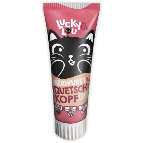 LUCKY LOU Leckerli QUETSCHKOPF LEBERWURST für Katzen 75g